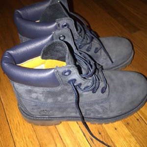 Navy blue timberlands